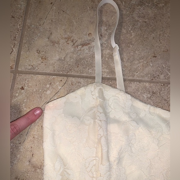 🤍Forever 21 Romantic Lace Floral Mini Dress - Cream/Off White - Size Medium - Picture 11 of 12